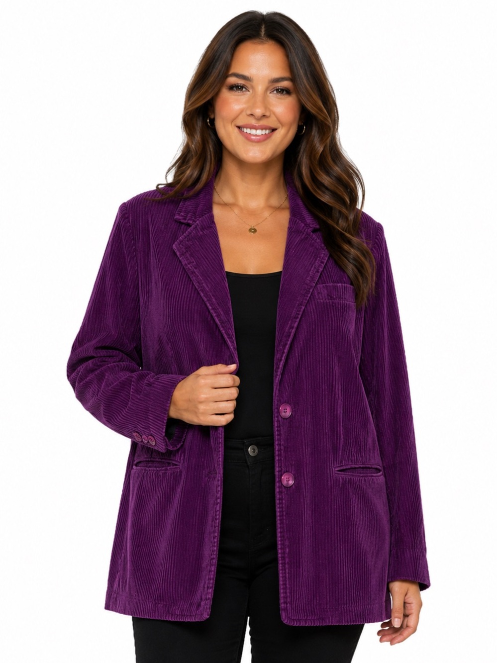 🔥Vintage🔥Rich Purple Corduroy Blazer